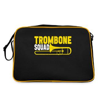 Posaune Trombone - Retro Tasche - Schwarz/Gold - Hinten