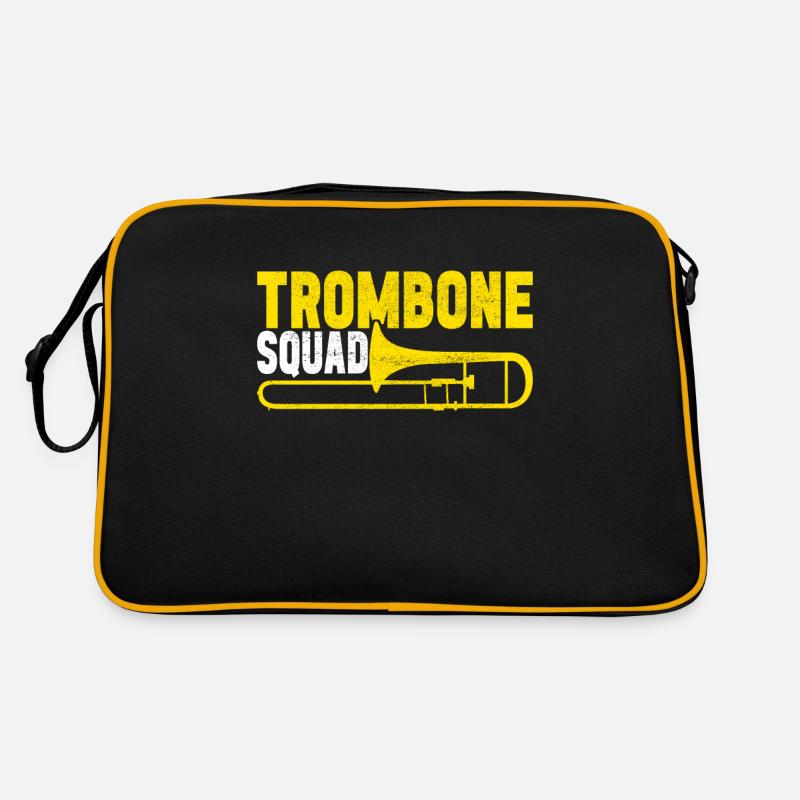 Posaune Trombone - Retro Tasche - Schwarz/Gold