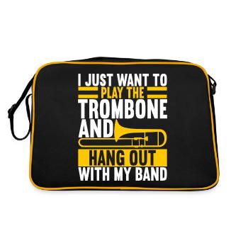 Posaune Trombone - Sac Retro - noir/or - Dos