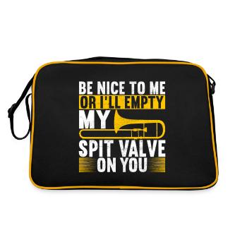 Posaune Trombone - Retro Tasche - Schwarz/Gold - Hinten
