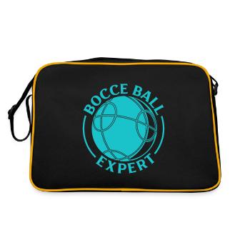 Bocce Ball Expert - Boccia - Retro Tasche - Schwarz/Gold - Hinten