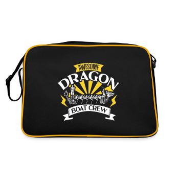 Fantastische Drachenboot Crew - Retro Tasche - Schwarz/Gold - Hinten