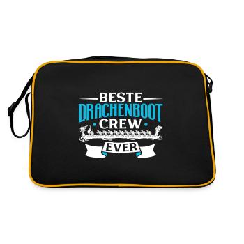 Beste Drachenboot Crew - Retro Tasche - Schwarz/Gold - Hinten