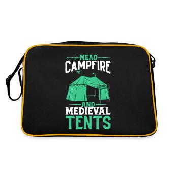 Mead campfires and medieval tents - Retro Bag - black/gold - Back