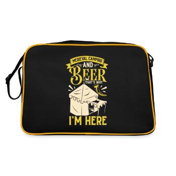 Medieval camp and beer - Medieval Camping - Retro Bag - black/gold - Back