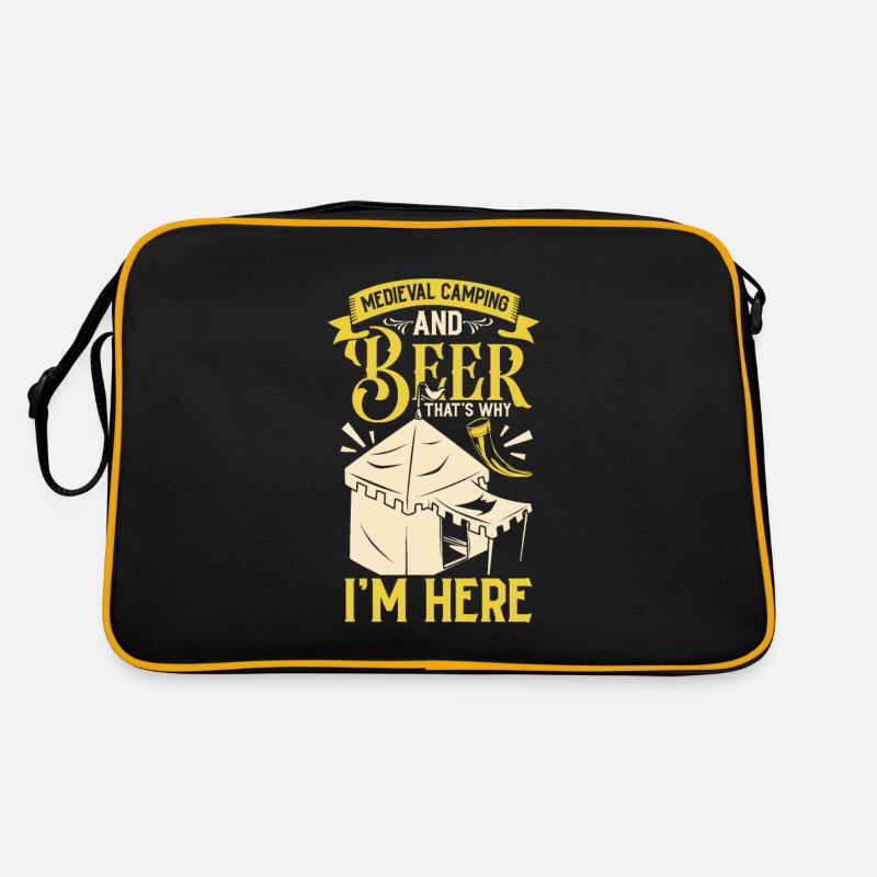 Camp médiéval et bière - Medieval Camping Sac Retro