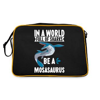 Dinosaure mosasaure - Sac Retro - noir/or - Dos