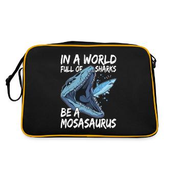 Dinosaure mosasaure - Sac Retro - noir/or - Dos
