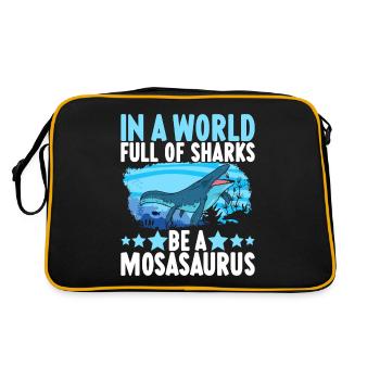 Dinosaure mosasaure - Sac Retro - noir/or - Dos