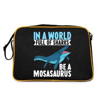 Dinosaure mosasaure - Sac Retro - noir/or - Dos