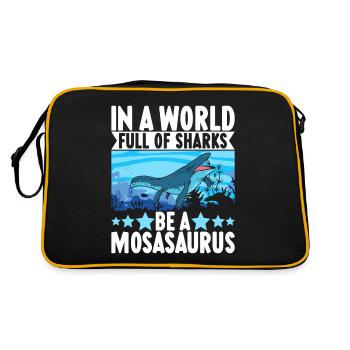 Dinosaure mosasaure - Sac Retro - noir/or - Dos