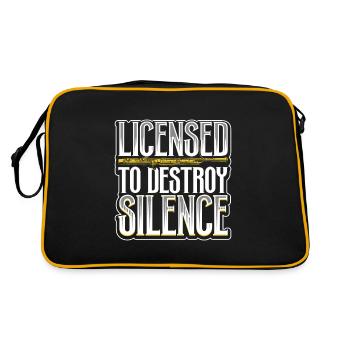 Lizenz zum Krach machen - Fagott - Retro Tasche - Schwarz/Gold - Hinten
