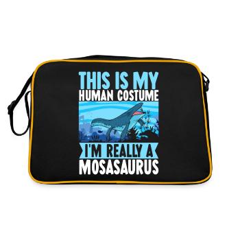 Dinosaure mosasaure - Sac Retro - noir/or - Dos