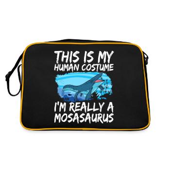 Dinosaure mosasaure - Sac Retro - noir/or - Dos