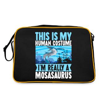 Dinosaure mosasaure - Sac Retro - noir/or - Dos