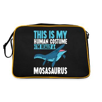 Dinosaure mosasaure - Sac Retro - noir/or - Dos