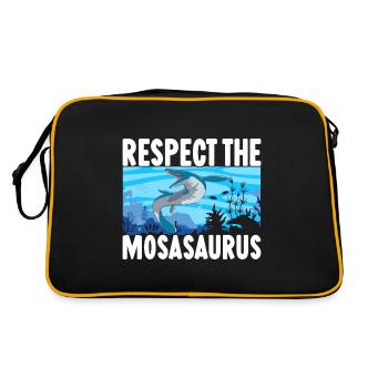 Dinosaure mosasaure - Sac Retro - noir/or - Dos
