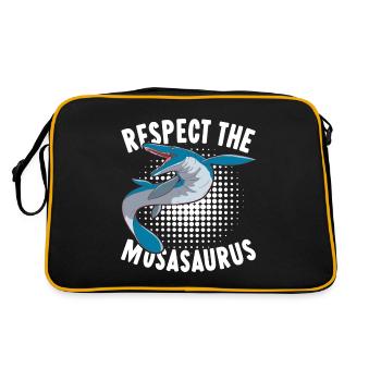 Dinosaure mosasaure - Sac Retro - noir/or - Dos