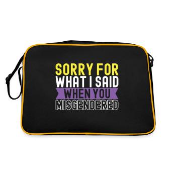 Non Binary Pride Genderqueer - Retro Bag - black/gold - Back