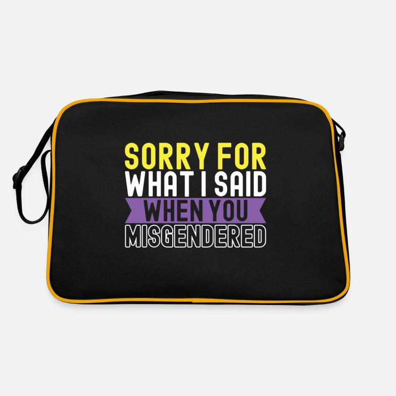 Non Binary Pride Genderqueer Retro Tasche