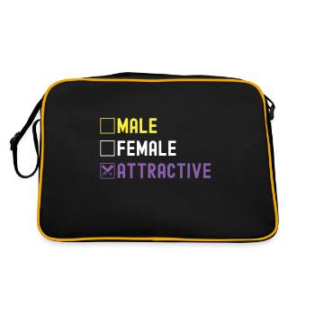 Non Binary Pride Genderqueer - Retro Bag - black/gold - Back