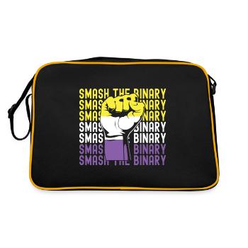 Non Binary Pride Genderqueer - Retro Bag - black/gold - Back