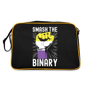 Non Binary Pride Genderqueer - Retro Bag - black/gold - Back