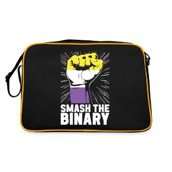 Non Binary Pride Genderqueer - Retro Bag - black/gold - Back