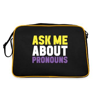 Non Binary Pride Genderqueer - Retro Bag - black/gold - Back