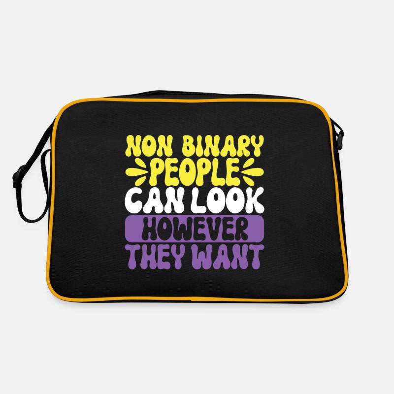Non Binary Pride Genderqueer Retro Tasche