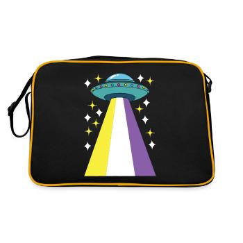 Non Binary Pride Genderqueer - Retro Bag - black/gold - Back