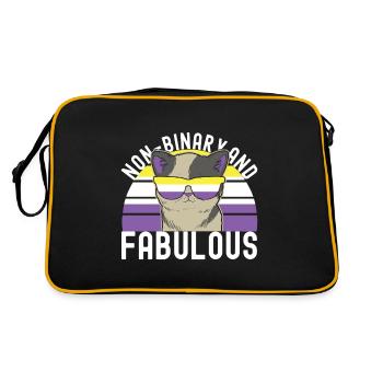 Non Binary Pride Genderqueer - Retro Bag - black/gold - Back