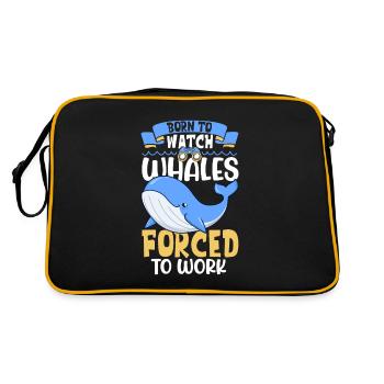 Born to Whale Watching - Whale Watching - Retro Bag - black/gold - Back