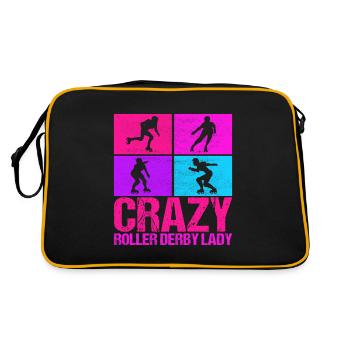 Roller Derby - Retro Tasche - Schwarz/Gold - Hinten