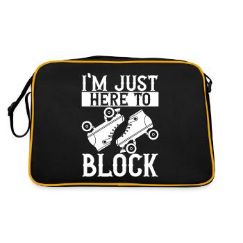 Roller Derby - Retro Tasche - Schwarz/Gold - Hinten