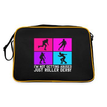 Roller Derby - Retro Tasche - Schwarz/Gold - Hinten
