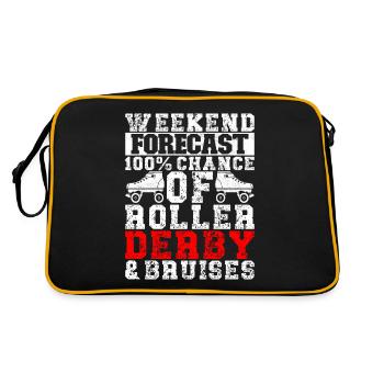 Roller Derby - Retro Tasche - Schwarz/Gold - Hinten