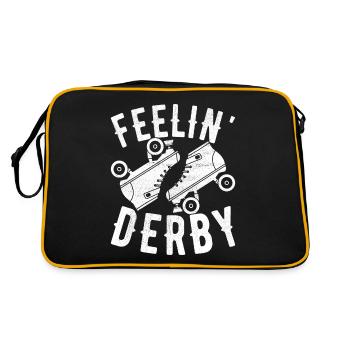 Roller Derby - Retro Tasche - Schwarz/Gold - Hinten