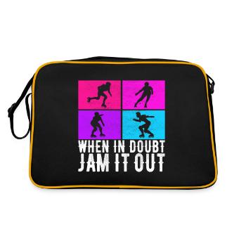 Roller Derby - Retro Tasche - Schwarz/Gold - Hinten
