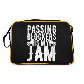 Roller Derby - Retro Tasche - Schwarz/Gold - Hinten