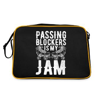 Roller Derby - Retro Tasche - Schwarz/Gold - Hinten
