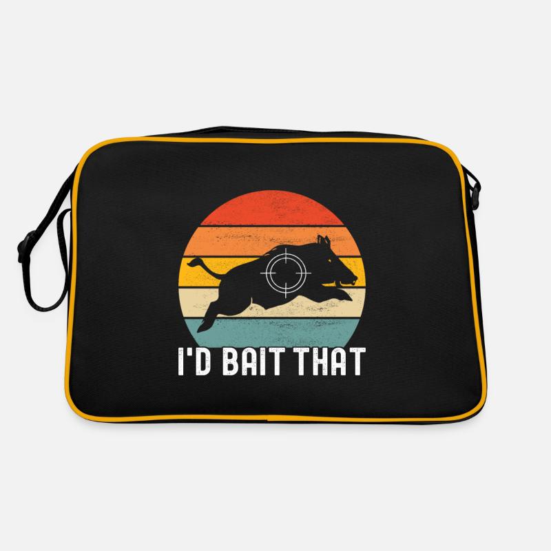 Jäger Wildschwein Jagen Retro Tasche