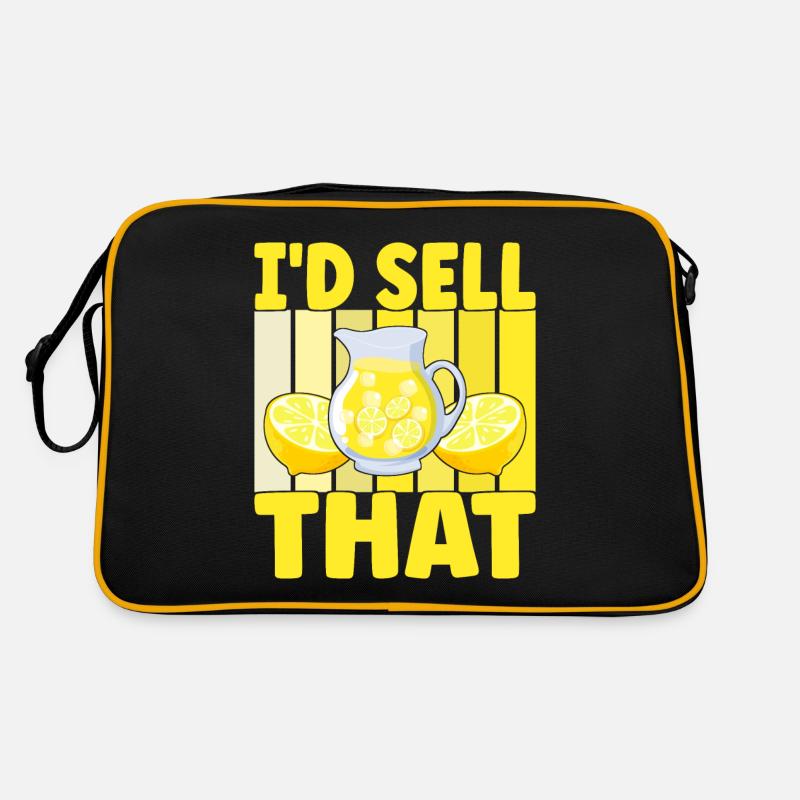 Limonade Limonadenstand - Retro Tasche - Schwarz/Gold