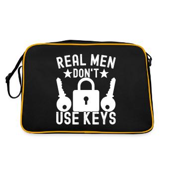 Schlüsseldienst Locksmith Dietrich - Retro Tasche - Schwarz/Gold - Hinten