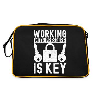 Schlüsseldienst Locksmith Dietrich - Retro Tasche - Schwarz/Gold - Hinten