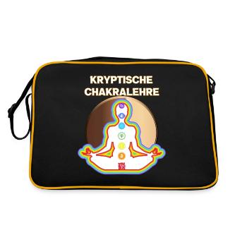 Krypto Chakralehre - Retro Tasche - Schwarz/Gold - Hinten