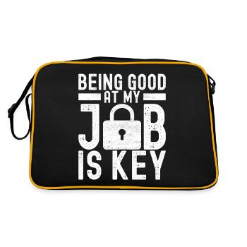 Schlüsseldienst Locksmith Dietrich - Retro Tasche - Schwarz/Gold - Hinten