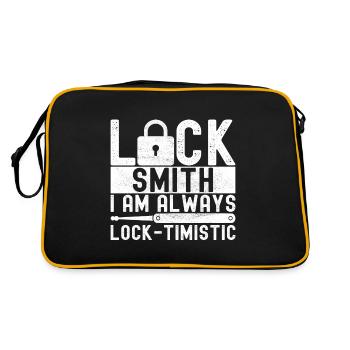 Schlüsseldienst Locksmith Dietrich - Retro Tasche - Schwarz/Gold - Hinten