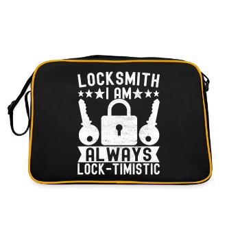Schlüsseldienst Locksmith Dietrich - Retro Tasche - Schwarz/Gold - Hinten