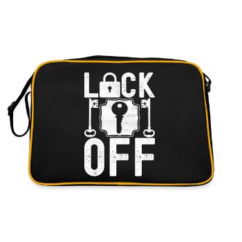 Schlüsseldienst Locksmith Dietrich - Retro Tasche - Schwarz/Gold - Hinten
